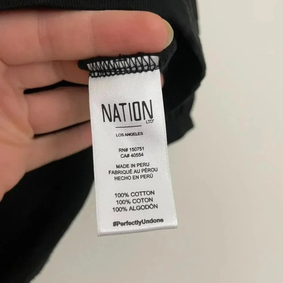 Nation LTD Gracie Pintuck Combo Top in Jet Black Size Small - Picture 4 of 6